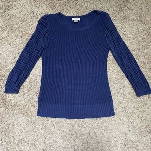 LOFT indigo knit sweater